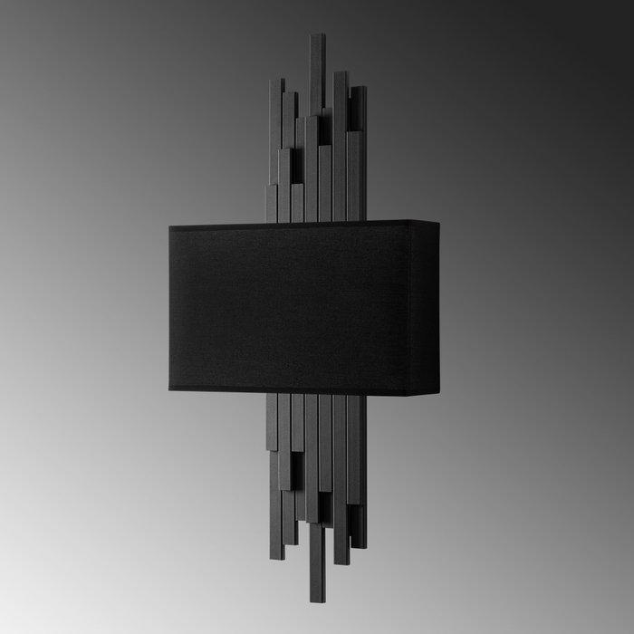 Opviq Axís - 15104 Lámpara de Pared de Metal y Tela Negra